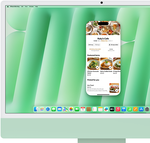 Avec la recopie de l’iPhone, déplacez des fichiers, commandez à dîner et faites plus encore, depuis votre Mac